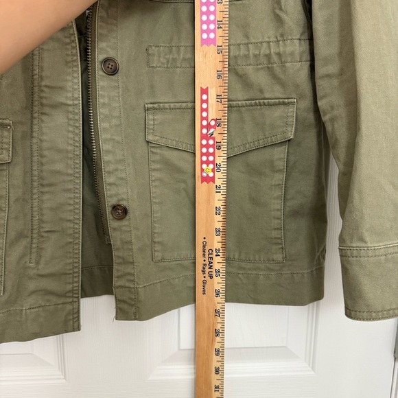 Marine Layer Harriet Green Utility Jacket Women’s Medium Cotton Drawstring Zip - Picture 7 of 11